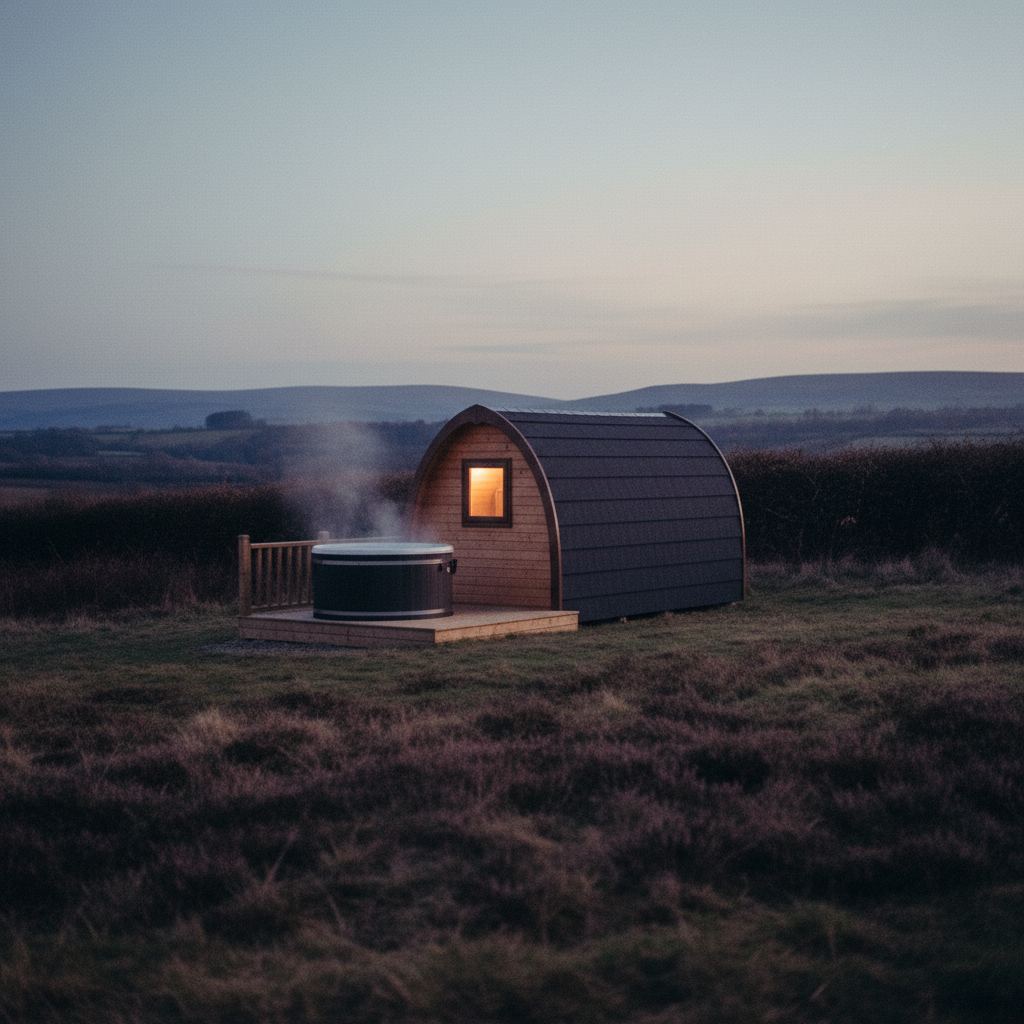 Glamping pods with hot tubs