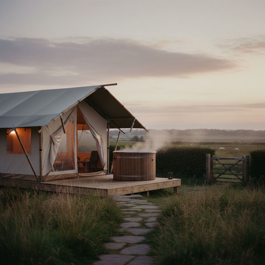 Glamping with hot tubs
