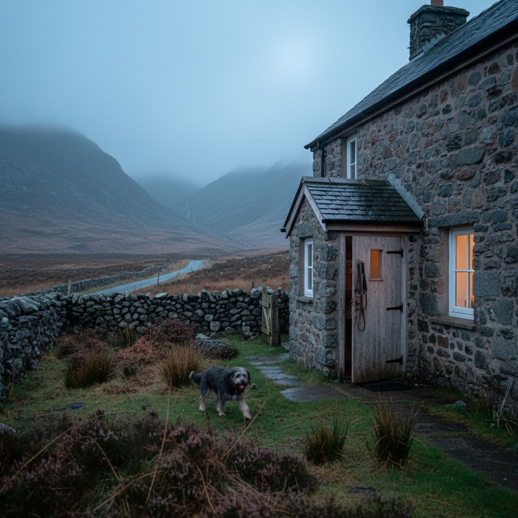 Snowdonia landscape at dusk — Wales’ highest peaks — home of curated dog friendly cottages
