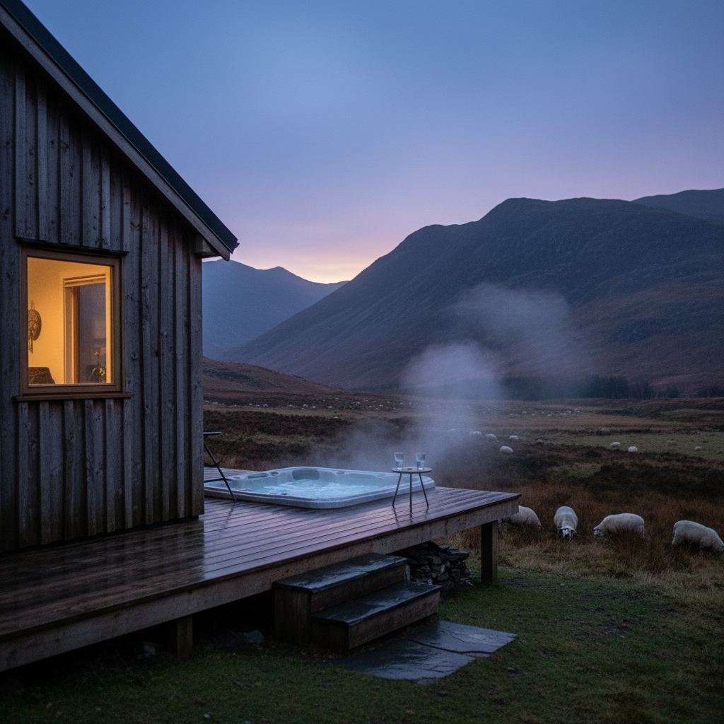 Wales landscape at dusk — mountains, castles and coast — home of hand-picked romantic getaways